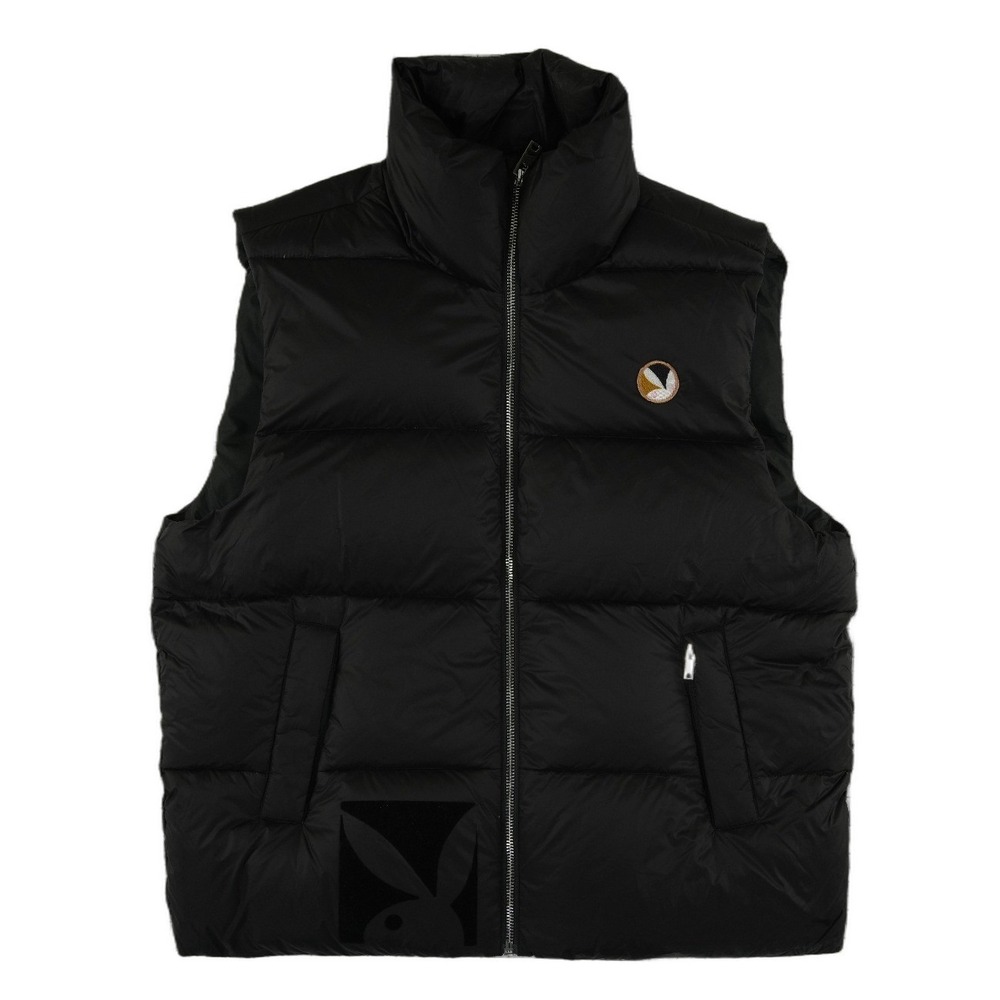 Big Bunny Playboy Down Puffer Flight‎ Vest Men's Size Medium Black Vintage